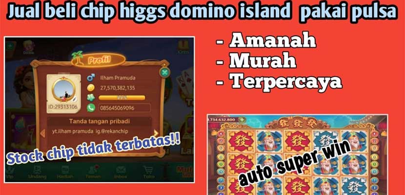 7 Cara Jual Chip Higgs Domino Island via Pulsa, Banyak